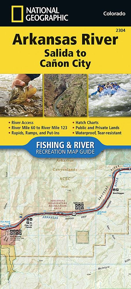 Arkansas River Adventure Map: Salida to Canon City - National Geographic!